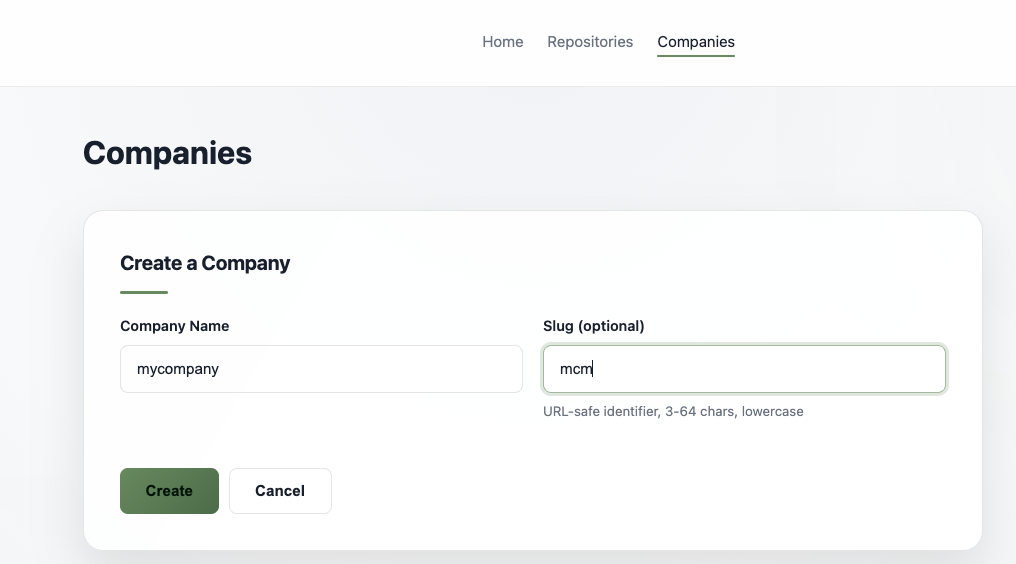 Create a company
